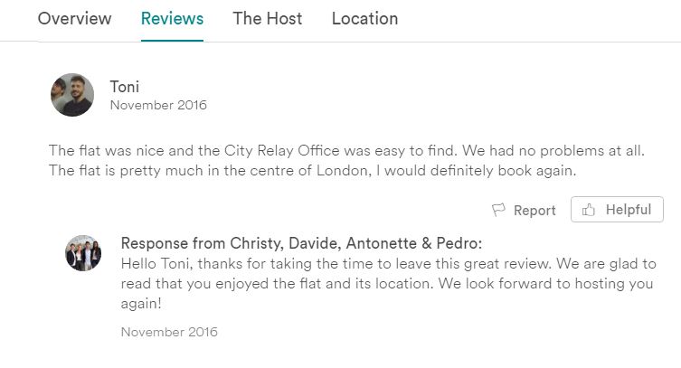 Reviews Airbnb